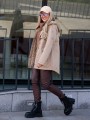 KURTKA parka ze ściągaczem JENNA - beige