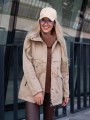 KURTKA parka ze ściągaczem JENNA - beige