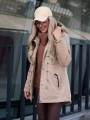 KURTKA parka ze ściągaczem JENNA - beige