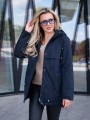 KURTKA parka ze ściągaczem JENNA - granat