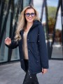 KURTKA parka ze ściągaczem JENNA - granat