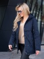 KURTKA parka ze ściągaczem JENNA - granat