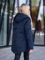 KURTKA parka ze ściągaczem JENNA - granat