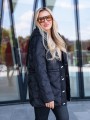 KURTKA pikowana ze ściągaczem LAYLA - black