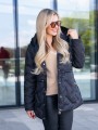 KURTKA pikowana ze ściągaczem LAYLA - black