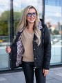 KURTKA pikowana serduszka HAZEL - czarny
