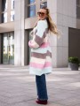 KARDIGAN w pasy trzy kolory PATTY - mint