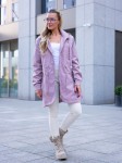 KURTKA wiatrówka z kieszeniami na zamek ISOLDE - blush