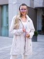 KURTKA wiatrówka z kieszeniami na zamek ISOLDE - ivory