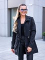 KURTKA parka z kieszeniami na guzik ELSA - black