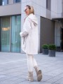 KURTKA parka z kieszeniami na guzik ELSA - ivory