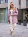 KURTKA parka z naszywką na kieszeni LUNA - blush
