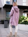 KURTKA parka z naszywką na kieszeni LUNA - blush