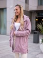 KURTKA parka z naszywką na kieszeni LUNA - blush