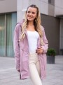 KURTKA parka z naszywką na kieszeni LUNA - blush