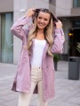 KURTKA parka z naszywką na kieszeni LUNA - blush