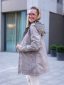 Prosta KURTKA z pepitką IRINA - beige