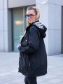 Prosta KURTKA z pepitką IRINA - black