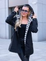 Prosta KURTKA z pepitką IRINA - black