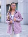 Prosta KURTKA z pepitką IRINA - blush