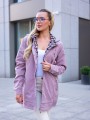 Prosta KURTKA z pepitką IRINA - blush