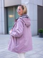 Prosta KURTKA z pepitką IRINA - blush