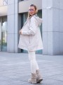 Prosta KURTKA z pepitką IRINA - ivory