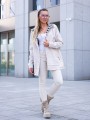 Prosta KURTKA z pepitką IRINA - ivory