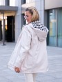 Prosta KURTKA z pepitką IRINA - ivory