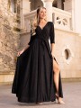 Sukienka brokatowa maxi Charlotte - black