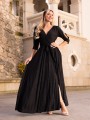 Sukienka brokatowa maxi Charlotte - black