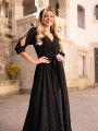 Sukienka brokatowa maxi Charlotte - black
