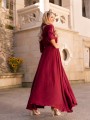 Sukienka brokatowa maxi Charlotte - bordo
