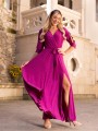 Sukienka brokatowa maxi Charlotte - violet