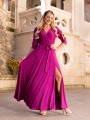 Sukienka brokatowa maxi Charlotte - violet