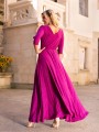 Sukienka brokatowa maxi Charlotte - violet