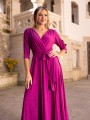 Sukienka brokatowa maxi Charlotte - violet
