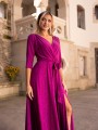 Sukienka brokatowa maxi Charlotte - violet