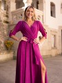 Sukienka brokatowa maxi Charlotte - violet