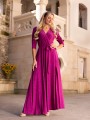 Sukienka brokatowa maxi Charlotte - violet
