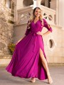 Sukienka brokatowa maxi Charlotte - violet