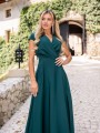 Sukienka gładka maxi Olivia - szmaragd