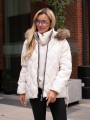Luźna KURTKA Pikowane fale BEA - biel