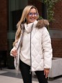 Luźna KURTKA Pikowane fale BEA - biel