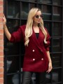 SWETER przypominający żakiet AMARIS - bordowy