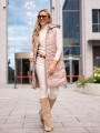 KAMIZELKA pikowana z podszewką w kratę LIVIA - beige