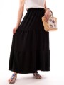 Spódnica maxi plus size - czarna