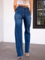 Szerokie JEANSY z przeszyciami RILEY - blue