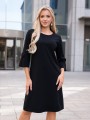 SUKIENKA z kokardkami gładka TESSA - czarny