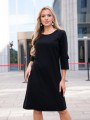 SUKIENKA z kokardkami gładka TESSA - czarny